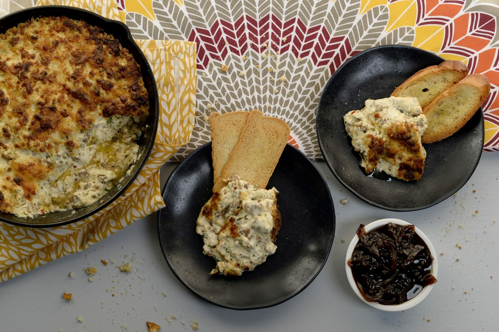 Warm Sausage and Ricotta Dip - Tanya's Kitchen