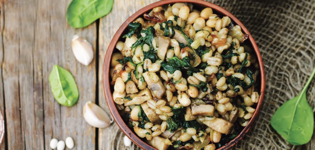 Spinach & Barley with Grilled Chicken - Tanya's Kitchen